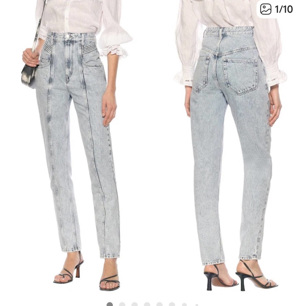 Isabel Marant Light Wash Straight Leg Jeans